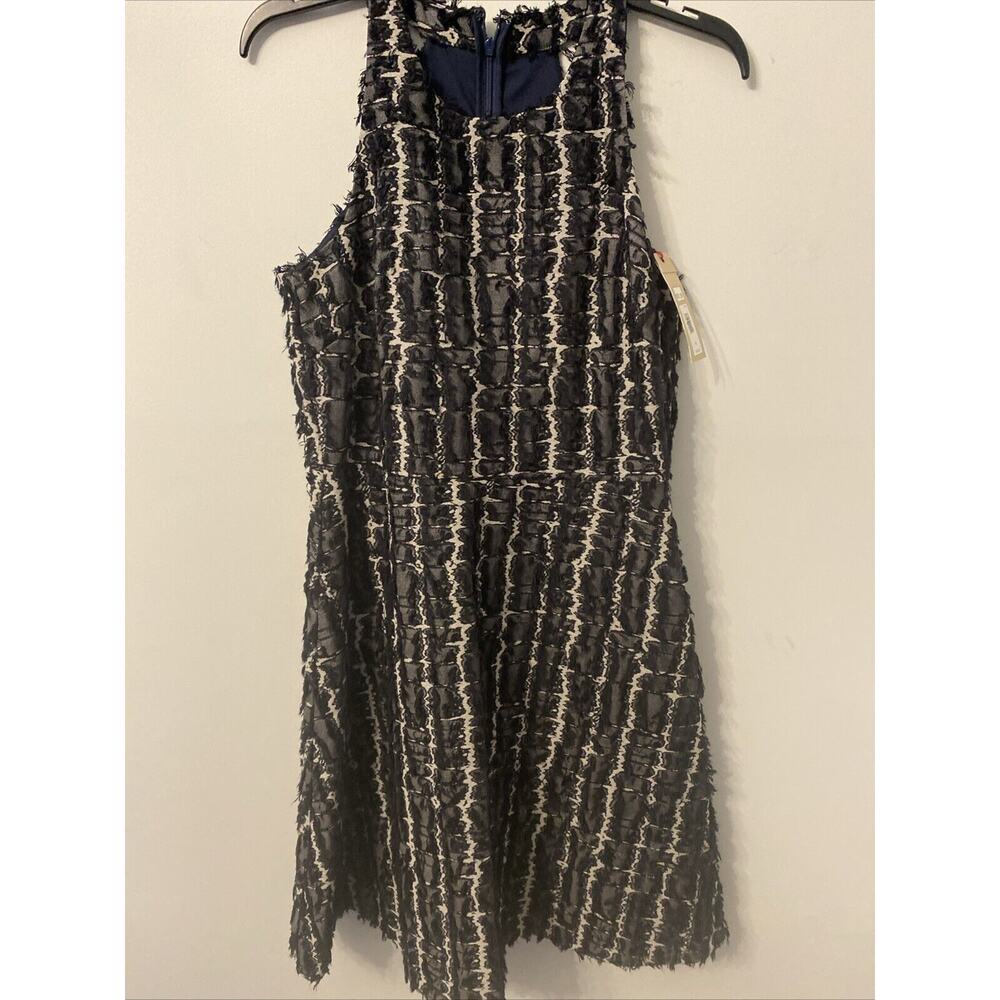 Banana Republic Heritage Collection Dress Blue White Fringe Cotton Size 4